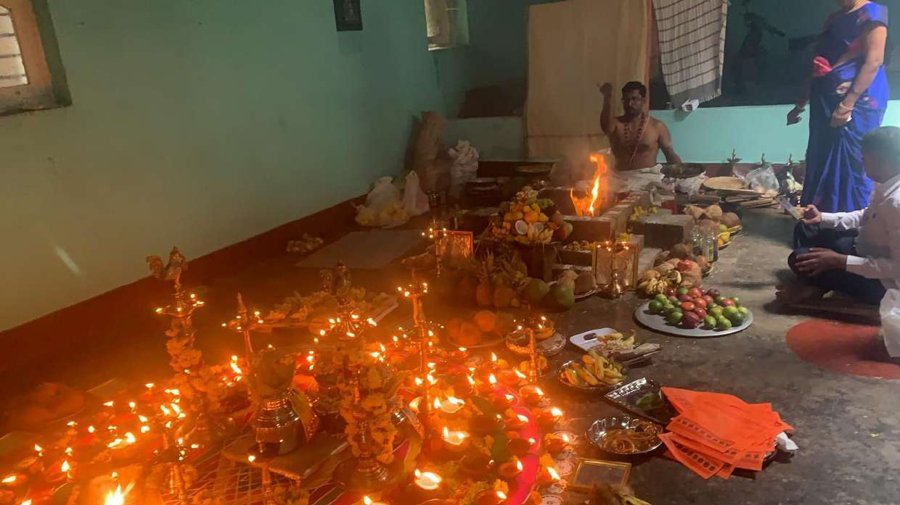Community pooja gathering
